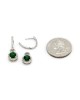 Pave Diamond Hoops and Tsavorite Diamond Halo Charms in Gold